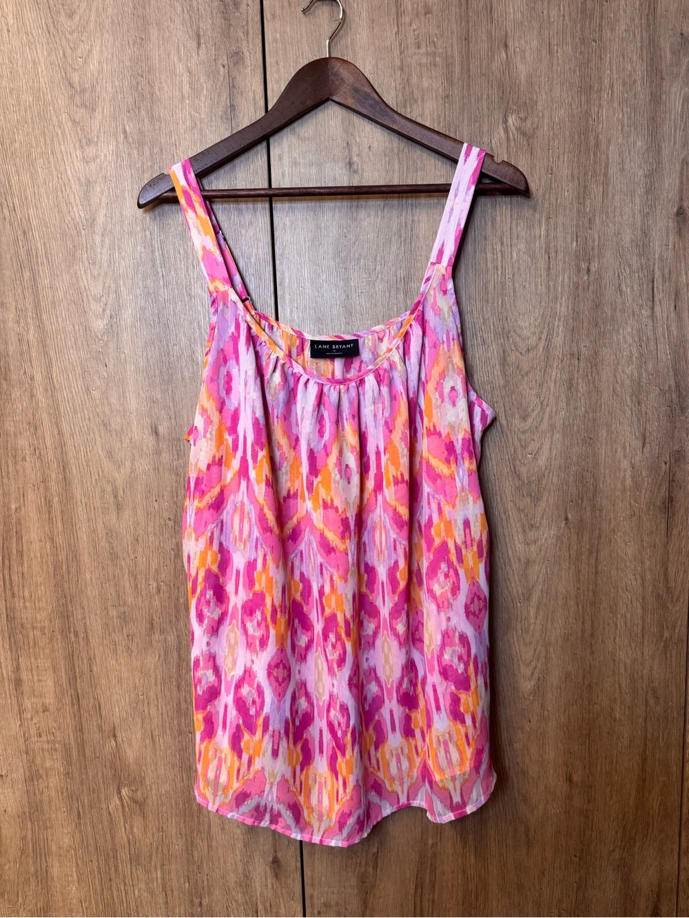 Lane Bryant Women’s Sleeveless Pink Flowy Printed Blouse Plus Size 18